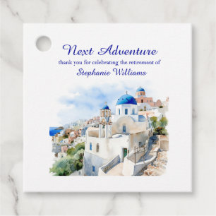 Destination Greece island Retirement Party Favour Tags