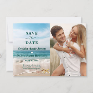 Destination Kauai Beach Starfish Photo Wedding Save The Date