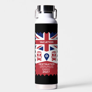Destination London UK Vacation Water Bottle