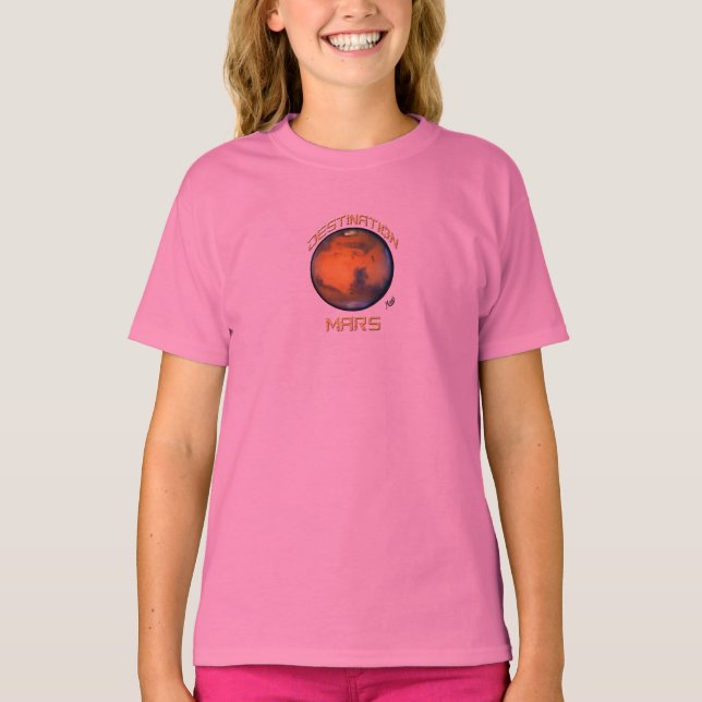 Destination Mars Babydoll T-Shirt For Girls (Front)