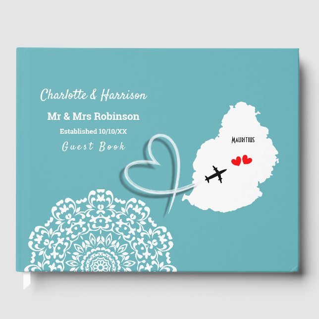 Destination Mauritius Wedding Guest Book (Front)