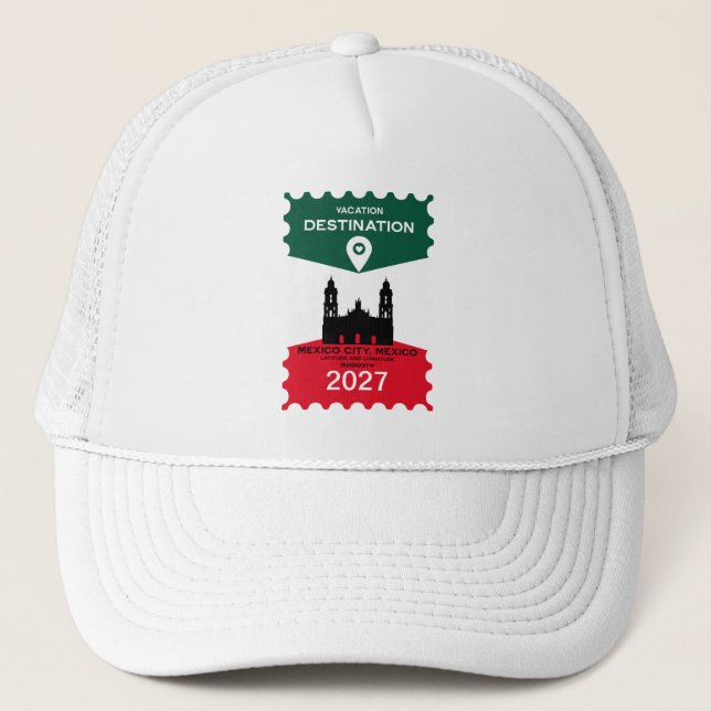 Destination Mexico Vacation Gift Trucker Hat (Front)