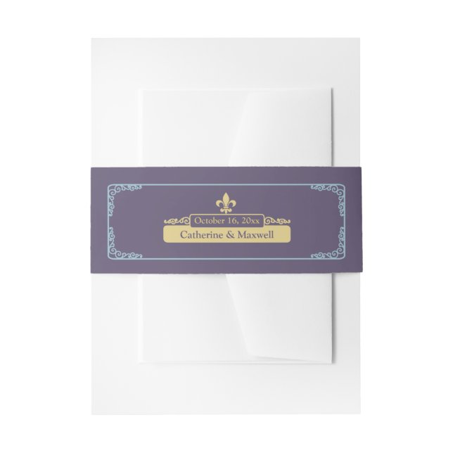 Destination New Orleans Invitation Belly Band (Front Example)