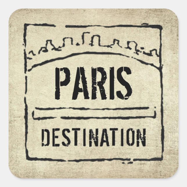Destination Passport Stamp Sticker (Front)