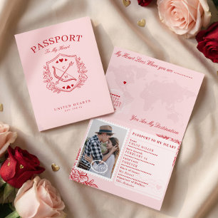 Destination Passport to My Heart Valentine’s Day Holiday Card