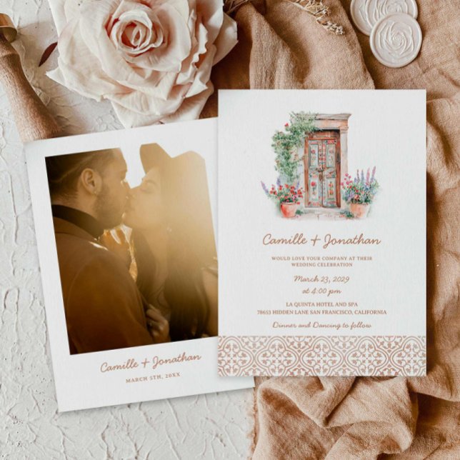Destination Rustic Photo Wedding Invitation (Destination Rustic Photo Wedding Invitation)