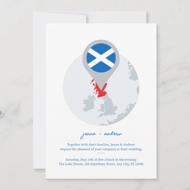 Destination Scotland Wedding Invitation (Front)