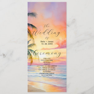 Destination Sunset Beach Wedding  Programme