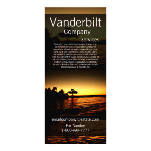 Destination Sunset Over the Water Tree Rack Card