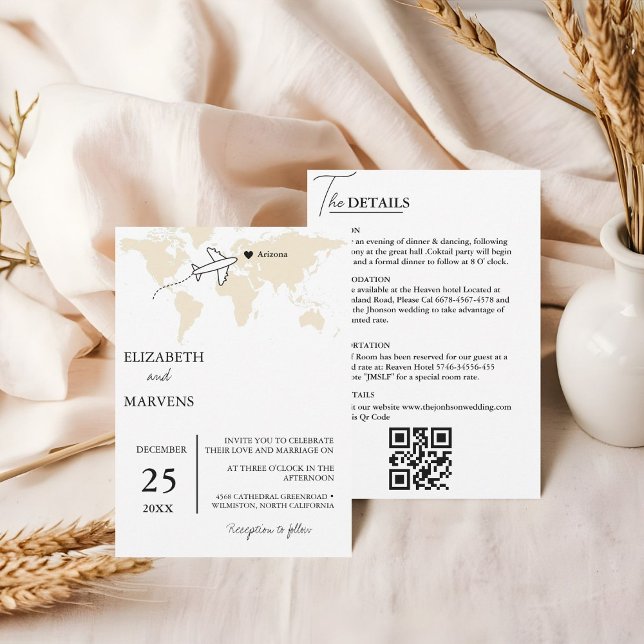 Destination Travel All In One Wedding Invitation (Creator Uploaded)