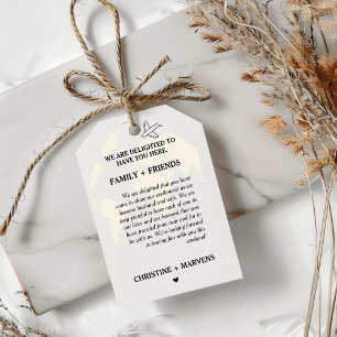 Destination Travel Theme wedding thank you  Gift Tags