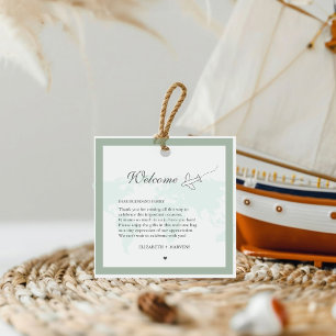 Destination Travel Theme Wedding welcome Guess bag Favour Tags