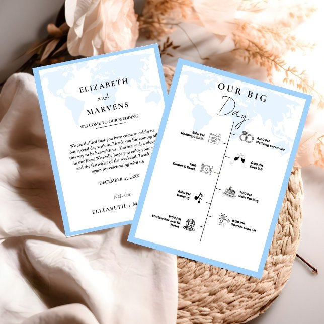 Destination Travel wedding day  Events Timeline  Programme (Creator Uploaded)