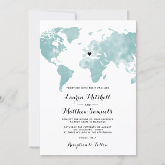 Destination Travel Wedding Invitation