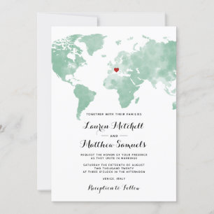 Destination Travel Wedding Invitation