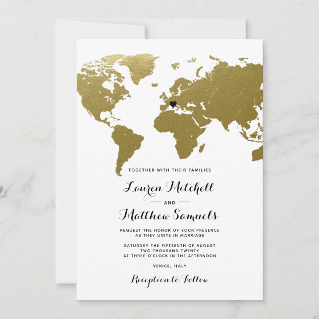 Destination Travel Wedding Invitation (Front)