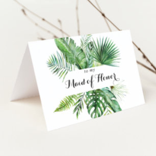 Destination Tropical Green Bridal Party Thank You
