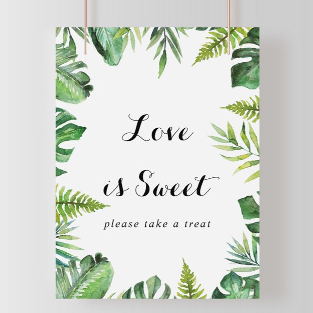 Destination Tropical Greenery Love Is Sweet Sign (Creator Uploaded)