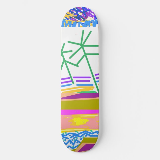Destination Vacation Festive Abstract  Skateboard (Front)