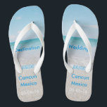 Destination Wedding Beach Sandals<br><div class="desc">Destination Wedding Beach Sandals / Flip Flops with Personalised Wedding Date & Destination</div>