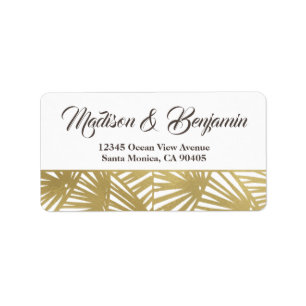 Destination Wedding, Beach Wedding, Gold Foil Label