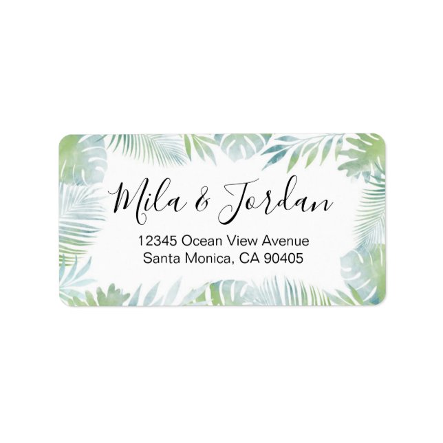 Destination Wedding, Beach Wedding, Summer Wedding Label (Front)