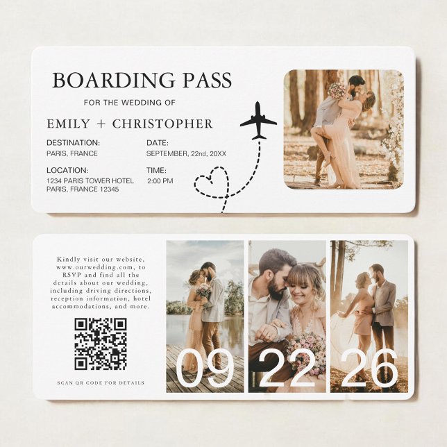 Destination Wedding Boarding Pass Plane Ticket (Creator Uploaded)