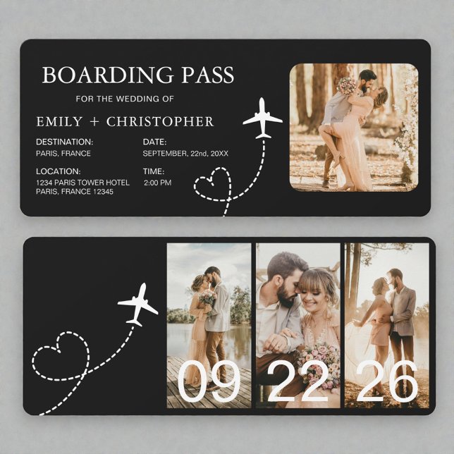 Destination Wedding Boarding Pass Plane Ticket (Creator Uploaded)