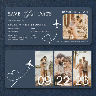 Destination Wedding Boarding Pass Plane Ticket