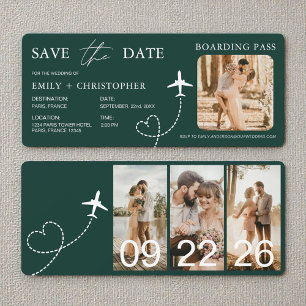 Destination Wedding Boarding Pass Plane Ticket