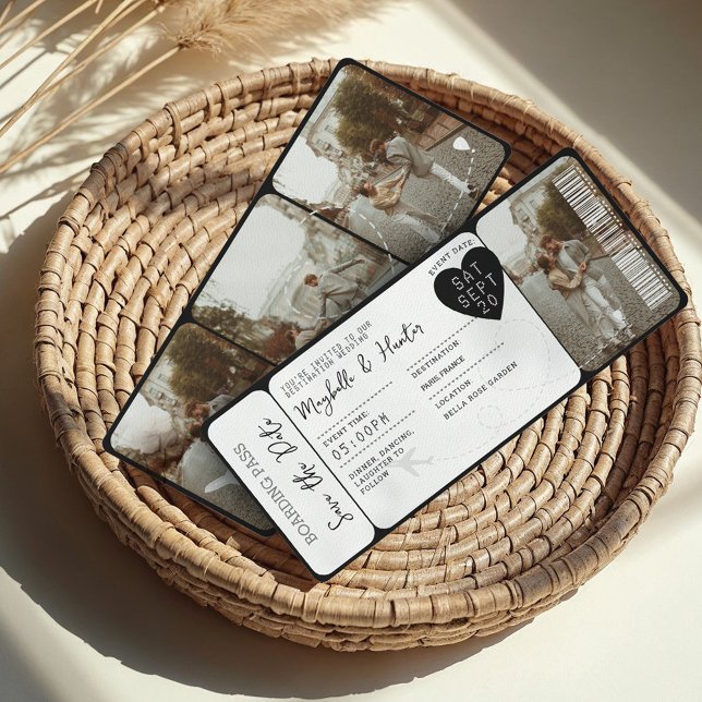  Destination Wedding Boarding Pass Plane Ticket  Invitation (Destination Wedding Boarding Pass Plane Ticket Invitation)