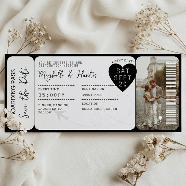 Destination Wedding Boarding Pass Ticket QR Code (Destination Wedding Boarding Pass Ticket QR Code)
