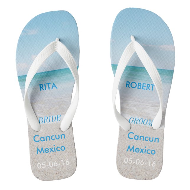 Destination Wedding BRIDE Beach Sandals (Footbed)