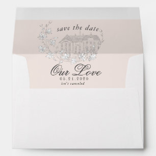 Destination Wedding Elegant Save The Date Envelope