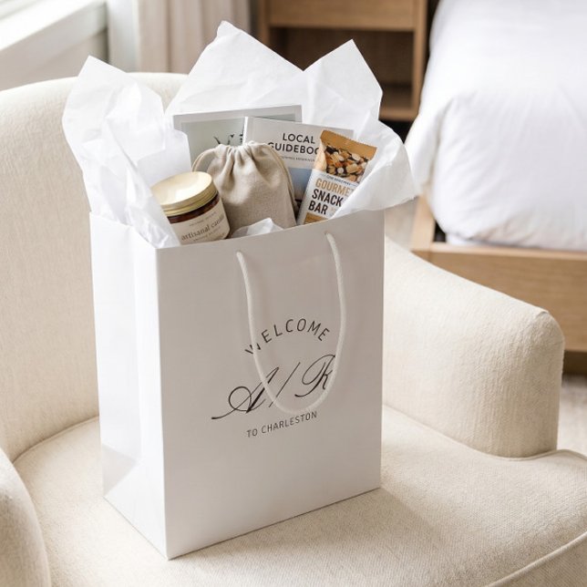 Destination Wedding Elegant White Welcome Bag (Creator Uploaded)