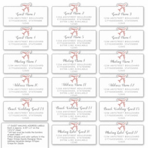 Destination Wedding Guest Address Sticker