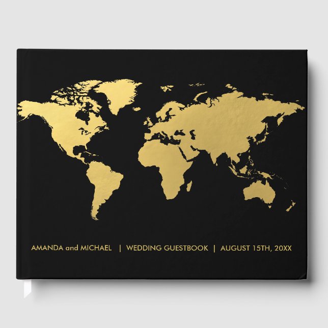 Destination Wedding Guest book | editable colour (Front)