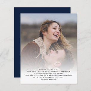 Destination Wedding Itinerary Photo Program Card