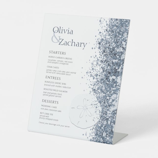 Destination Wedding Menu Pedestal Sign (Front)