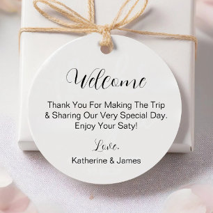Destination Wedding Party For Hotel Guests Welcome Favour Tags
