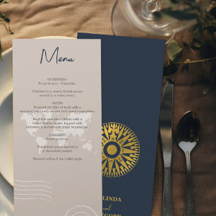 Destination Wedding Passport Compass Wedding  Menu