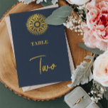 Destination Wedding Passport Compass Wedding Table Number<br><div class="desc">A navy blue destination wedding passport design with gold compass and travel elements. This design is ideal for all Spring, Summer, Fall and Winter destination weddings. An elegant navy blue and gold wedding travel design with a passport layout. A modern destination wedding table number design with elegant elements. Matching wedding...</div>