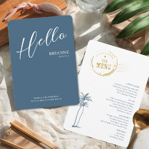 Destination Wedding Place and Menu Card