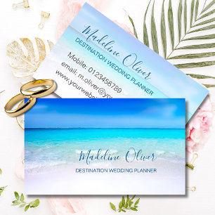 Destination Wedding Planner Ocean Beach Sea  Business Card
