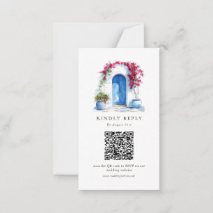 Destination Wedding QR Code Online RSVP Cards