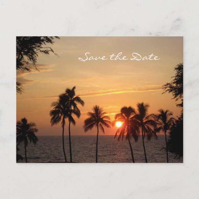 Destination Wedding Save the Date, Mauna Kea Announcement Postcard (Front)