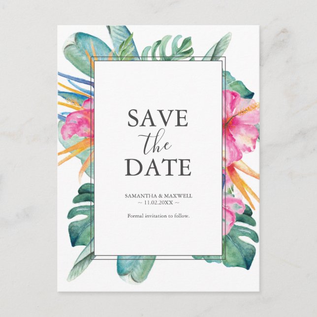 Destination Wedding Save The Date Postcards (Front)