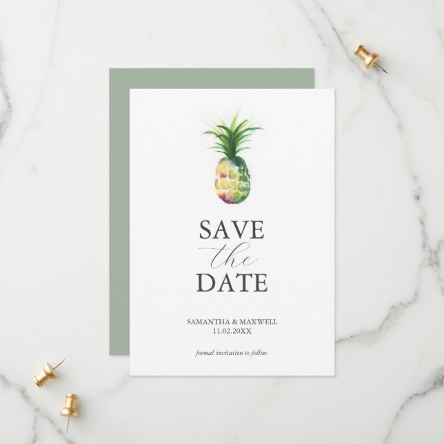 Destination Wedding Save The Date Tropical (Front/Back In Situ)