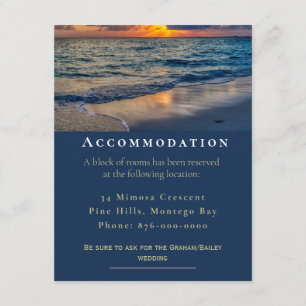 Destination Wedding Sunny Skies  Accommodation Enclosure Card
