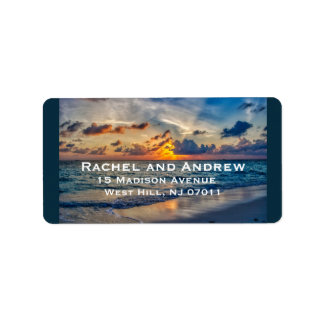 Destination Wedding Sunny Skies Return Address Label